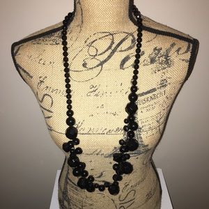 ⚫️ NIB Mark by Avon Black Multifaceted Necklace